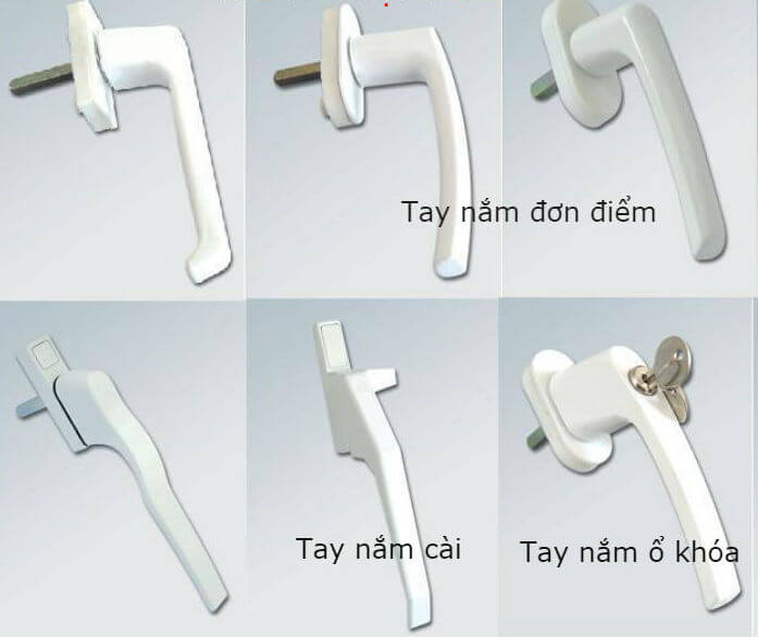 tay nắm cửa nhôm